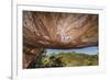 Aboriginal Wandjina Cave Artwork in Sandstone Caves at Raft Point, Kimberley, Western Australia-Michael Nolan-Framed Photographic Print