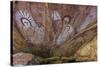 Aboriginal Wandjina Cave Artwork in Sandstone Caves at Raft Point, Kimberley, Western Australia-Michael Nolan-Stretched Canvas