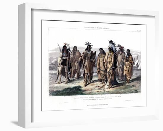 Aborigines of North America, 1873-JJ Crew-Framed Giclee Print