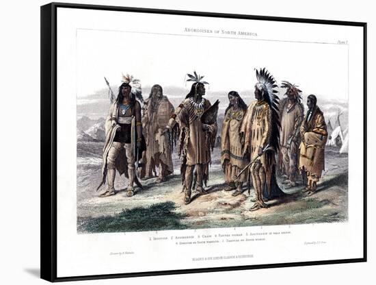 Aborigines of North America, 1873-JJ Crew-Framed Stretched Canvas