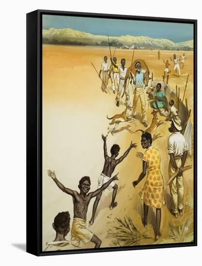 Aborigines-Mcbride-Framed Stretched Canvas