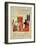 Abou Zayd Preaching in the Mosque, from "Al Maqamat" by Al-Hariri-null-Framed Giclee Print