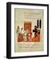 Abou Zayd Preaching in the Mosque, from "Al Maqamat" by Al-Hariri-null-Framed Giclee Print