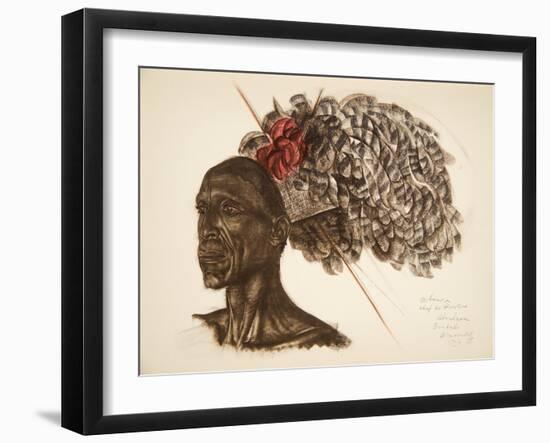 Aboura, Chef Ababoua (Bambili), from Dessins Et Peintures D'afrique, Executes Au Cours De L'expedit-Alexander Yakovlev-Framed Giclee Print