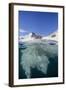 Above and Below View of Glacial Ice in Orne Harbor, Antarctica, Polar Regions-Michael Nolan-Framed Photographic Print