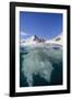 Above and Below View of Glacial Ice in Orne Harbor, Antarctica, Polar Regions-Michael Nolan-Framed Photographic Print