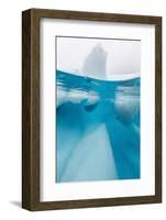 Above and Below View of Glacial Ice in Orne Harbor, Antarctica, Polar Regions-Michael Nolan-Framed Photographic Print