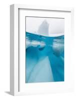 Above and Below View of Glacial Ice in Orne Harbor, Antarctica, Polar Regions-Michael Nolan-Framed Photographic Print