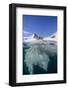 Above and Below View of Glacial Ice in Orne Harbor, Antarctica, Polar Regions-Michael Nolan-Framed Photographic Print