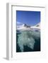 Above and Below View of Glacial Ice in Orne Harbor, Antarctica, Polar Regions-Michael Nolan-Framed Photographic Print