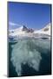 Above and Below View of Glacial Ice in Orne Harbor, Antarctica, Polar Regions-Michael Nolan-Mounted Photographic Print