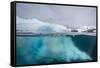 Above and Below View of Glacial Ice Near Wiencke Island, Neumayer Channel, Antarctica-Michael Nolan-Framed Stretched Canvas
