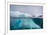 Above and Below View of Glacial Ice Near Wiencke Island, Neumayer Channel, Antarctica-Michael Nolan-Framed Premium Photographic Print