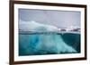 Above and Below View of Glacial Ice Near Wiencke Island, Neumayer Channel, Antarctica-Michael Nolan-Framed Premium Photographic Print