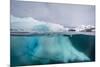 Above and Below View of Glacial Ice Near Wiencke Island, Neumayer Channel, Antarctica-Michael Nolan-Mounted Photographic Print