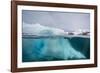 Above and Below View of Glacial Ice Near Wiencke Island, Neumayer Channel, Antarctica-Michael Nolan-Framed Photographic Print