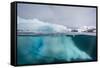 Above and Below View of Glacial Ice Near Wiencke Island, Neumayer Channel, Antarctica-Michael Nolan-Framed Stretched Canvas