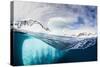 Above and Below Water View of Danco Island, Errera Channel, Antarctica, Polar Regions-Michael Nolan-Stretched Canvas