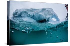 Above and Below Water View of Iceberg at Booth Island, Antarctica, Polar Regions-Michael Nolan-Stretched Canvas