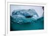 Above and Below Water View of Iceberg at Booth Island, Antarctica, Polar Regions-Michael Nolan-Framed Photographic Print