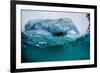 Above and Below Water View of Iceberg at Booth Island, Antarctica, Polar Regions-Michael Nolan-Framed Photographic Print