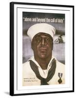 Above And Beyond The Call Of Duty-David Stone Martin-Framed Art Print