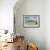 Above and Underwater Photograph, a Large Stingray in Shallow Waters Near Staniel Cay, Bahamas-James White-Framed Photographic Print displayed on a wall