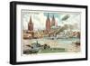 Above Cologne at Midday-null-Framed Giclee Print