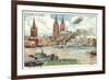 Above Cologne at Midday-null-Framed Giclee Print