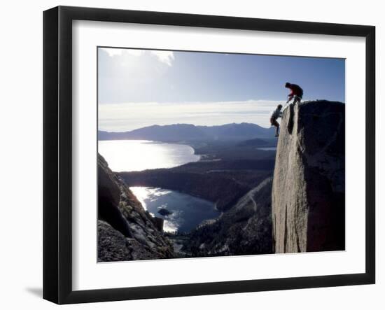 Above Emerald Bay, Lake Tahoe, California, USA-null-Framed Premium Photographic Print