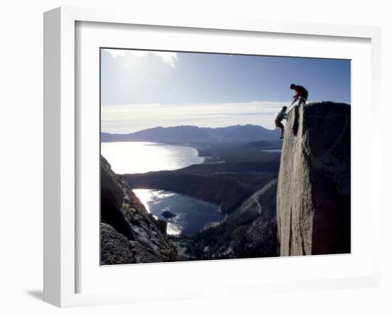 Above Emerald Bay, Lake Tahoe, California, USA-null-Framed Premium Photographic Print
