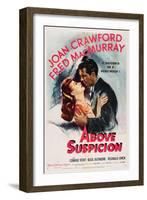 Above Suspicion, from Left, Joan Crawford, Fred Macmurray, 1943-null-Framed Art Print