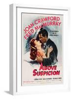 Above Suspicion, from Left, Joan Crawford, Fred Macmurray, 1943-null-Framed Art Print