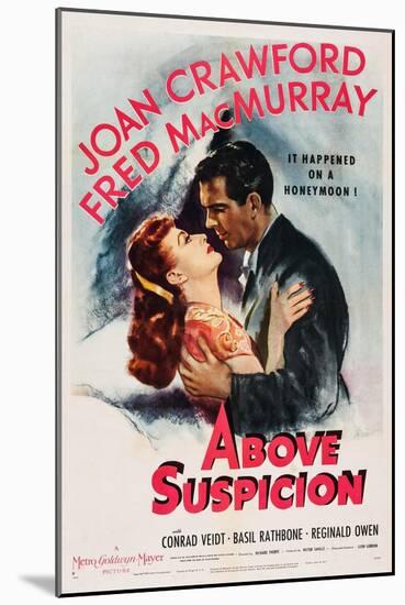 Above Suspicion, from Left, Joan Crawford, Fred Macmurray, 1943-null-Mounted Art Print