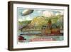 Above the Banks of the Rhine in the Evening-null-Framed Giclee Print