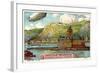 Above the Banks of the Rhine in the Evening-null-Framed Giclee Print