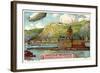 Above the Banks of the Rhine in the Evening-null-Framed Giclee Print