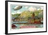 Above the Banks of the Rhine in the Evening-null-Framed Giclee Print