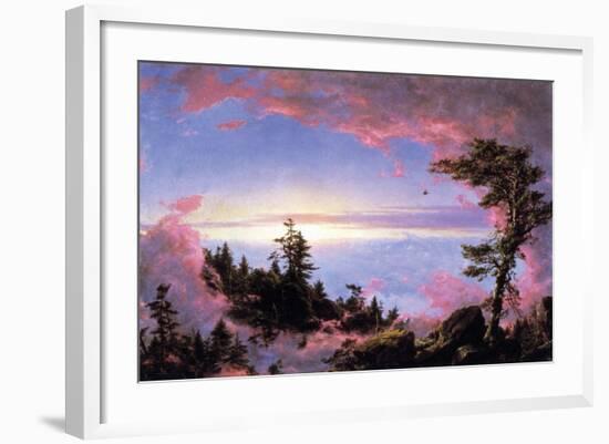 Above the Clouds at Sunrise-Frederic Edwin Church-Framed Art Print