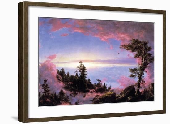 Above the Clouds at Sunrise-Frederic Edwin Church-Framed Art Print