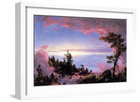 Above the Clouds at Sunrise-Frederic Edwin Church-Framed Art Print