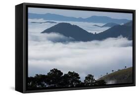 Above the Clouds in Sao Francisco Xavier at Sunrise-Alex Saberi-Framed Stretched Canvas