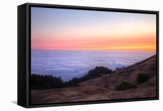 Above the Fog Line at Sunset, Mount Tamalpais, Marin County-Vincent James-Framed Stretched Canvas