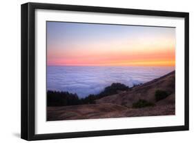 Above the Fog Line at Sunset, Mount Tamalpais, Marin County-Vincent James-Framed Photographic Print