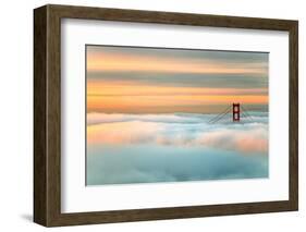 Above The Golden Gate Sunrise Fog, San Francisco-Vincent James-Framed Photographic Print