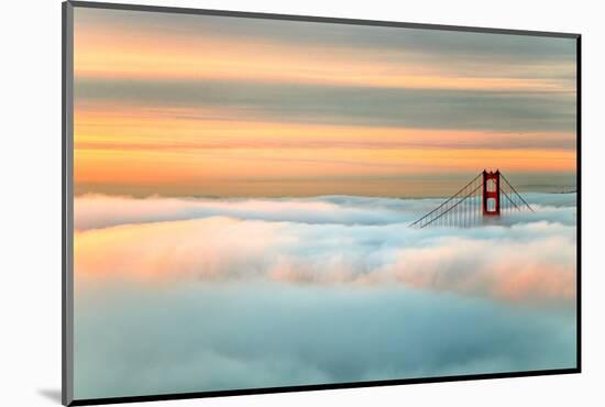 Above The Golden Gate Sunrise Fog, San Francisco-Vincent James-Mounted Photographic Print