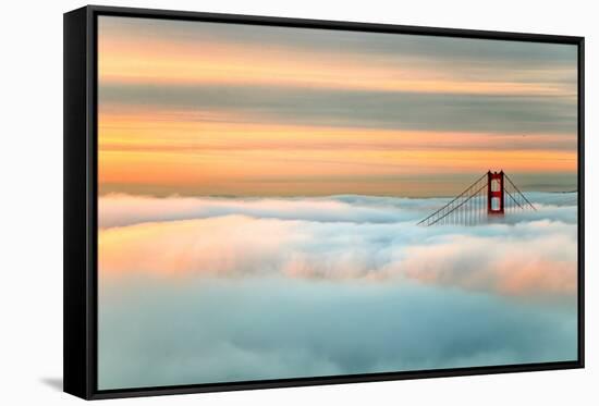 Above The Golden Gate Sunrise Fog, San Francisco-Vincent James-Framed Stretched Canvas