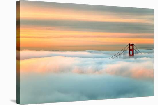 Above The Golden Gate Sunrise Fog, San Francisco-Vincent James-Stretched Canvas