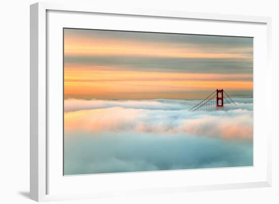 Above The Golden Gate Sunrise Fog, San Francisco-Vincent James-Framed Photographic Print