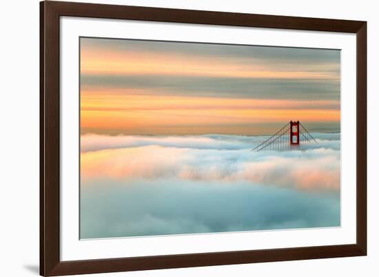 Above The Golden Gate Sunrise Fog, San Francisco-Vincent James-Framed Photographic Print
